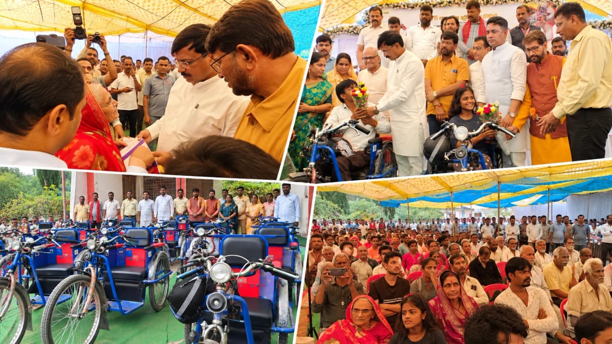 सहायक उपकरण पाकर खिले दिव्यांगजनों और वरिष्ठजनों के चेहरे, मिला आत्मनिर्भरता का संबल