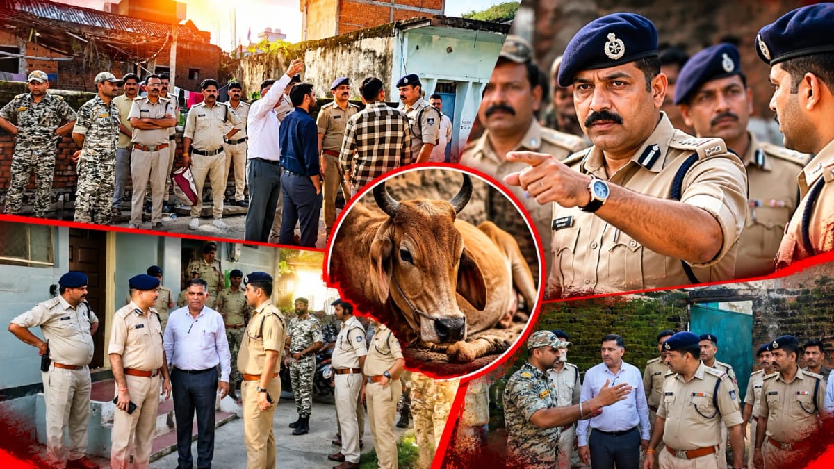 दमोह में गौहत्या की घटना से आक्रोश, डीआईजी ने प्रभावित क्षेत्रों का किया निरीक्षण