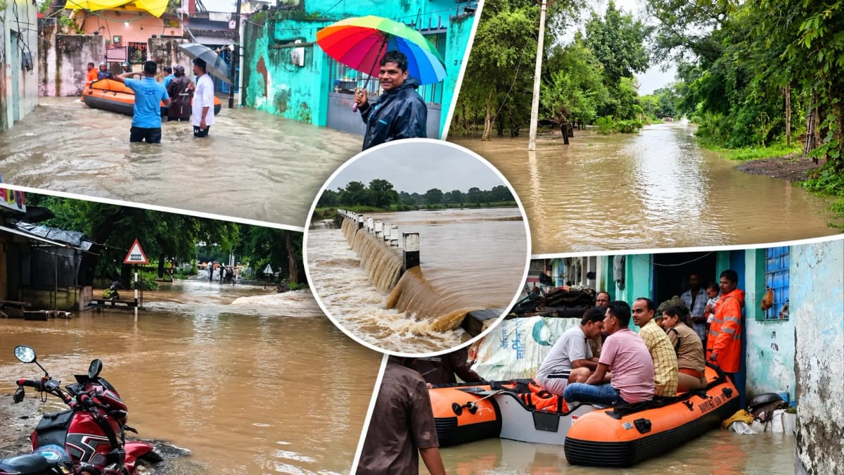 दमोह में अतिवृष्टि से बिगड़े हालात, कई इलाकों में जलभराव; रेस्क्यू अभियान जारी