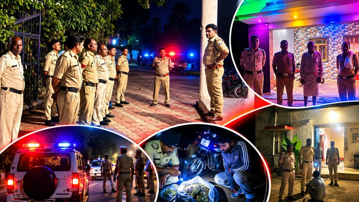 दमोह पुलिस की रातभर कॉम्बिंग गश्त, 22 स्थाई वारंटी गिरफ्तार; गांजा तस्करी में दो आरोपी पकड़े