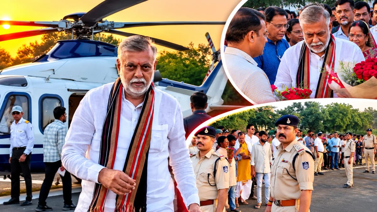 दमोह पहुंचे मंत्री प्रहलाद सिंह पटेल, हेलिपैड पर हुआ स्वागत; कई कार्यक्रमों में होंगे शामिल