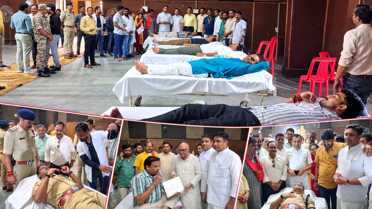 सेवा संकल्प अभियान में जनसेवा का जज़्बा, रक्तदान कर दिया मानवता का संदेश