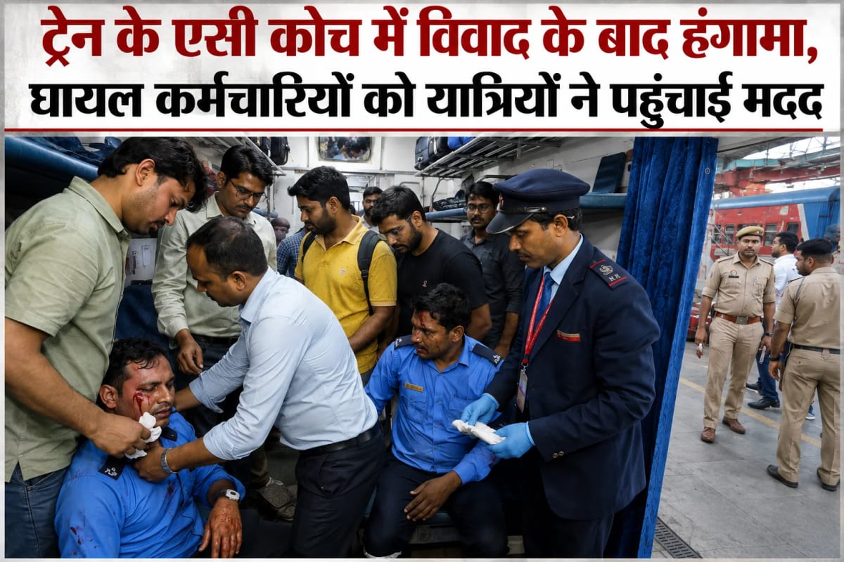 क्षिप्रा एक्सप्रेस के AC कोच में मारपीट, तीन अटेंडर घायल; वेंडर्स पर गंभीर आरोप
